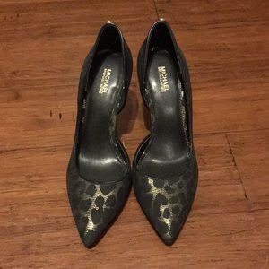 Michael Kors Black Leopard heels